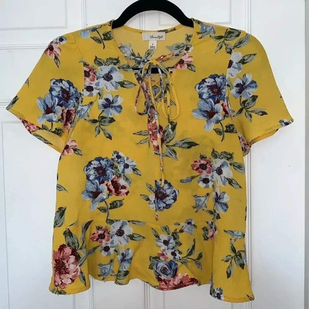 The Outfit Yellow Floral Blouse
